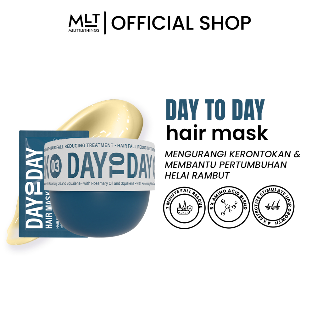 Milittle Things Day To Day Hair Fall Reducing Treatment  - Masker Rambut Lembut Berkilau | Anti Ront