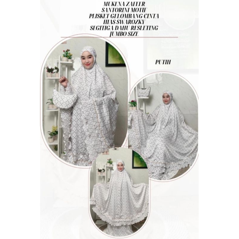 Mukena Setelan Dewasa Zafeer Santorini