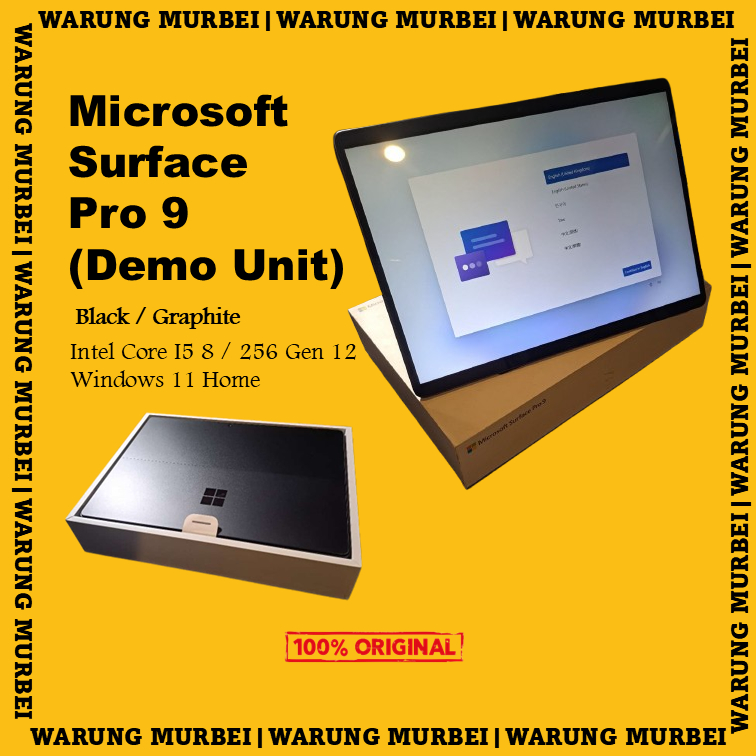 MICROSOFT SURFACE PRO 9 DEMO UNIT