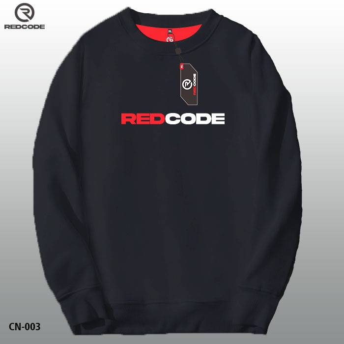Sweatshirt CN-003 Redcode (Bordir), Crewneck Sweater, Cotton Fleece