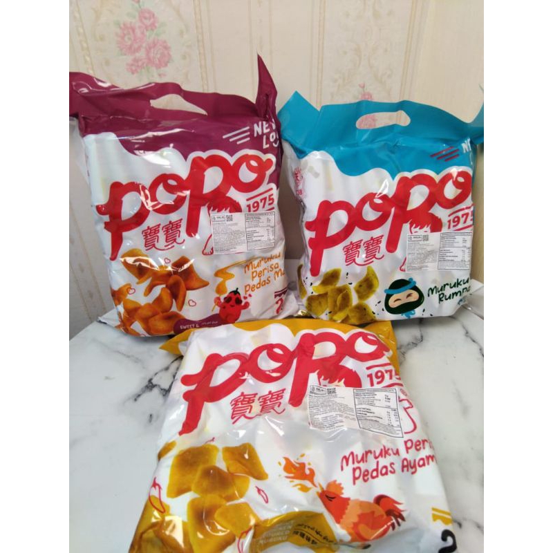 

POPO MURUKU MAKANAN RINGAN 24 PCS/BAG @12GRAM