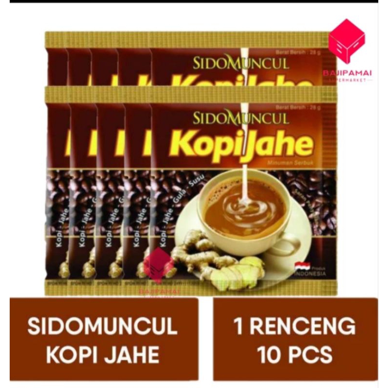 

[GRATIS ONGKIR] Kopi jahe sidomuncul 26gr 1 renceng isi@10 pcs