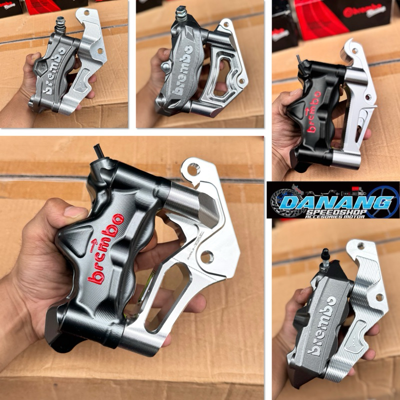 Kaliper M432 M7 M4 GP4RX 4Piston Monoblok Set Breket CNC Disc 220 300 320 PNP Ninja Megapro tiger Ae