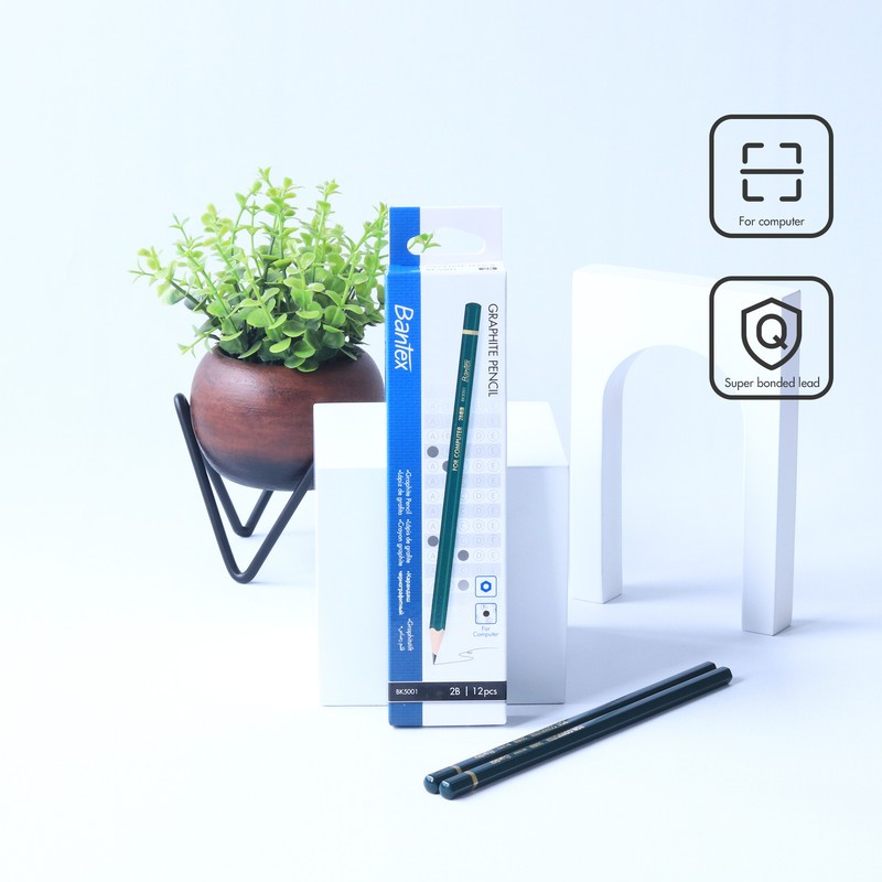 

[ONE's Stationery] Bantex Pensil Kayu / Graphite Pencil 2B Bisa Untuk Komputer Isi 12 Pcs Per Pack