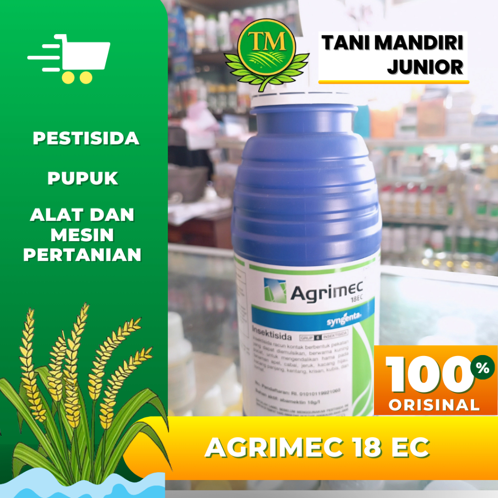 AGRIMEC 18 EC (Pestisida Kontak, Bahan aktif : Bahan aktif: abamektin (abamectin) 18 g/l)