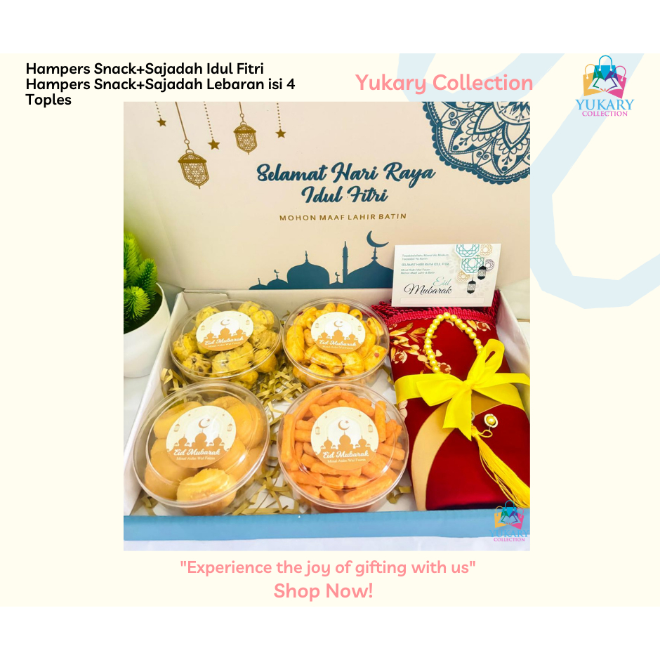 

Hampers Snack+Sajadah Idul Fitri Hampers Snack+Sajadah Lebaran isi 4 Toples