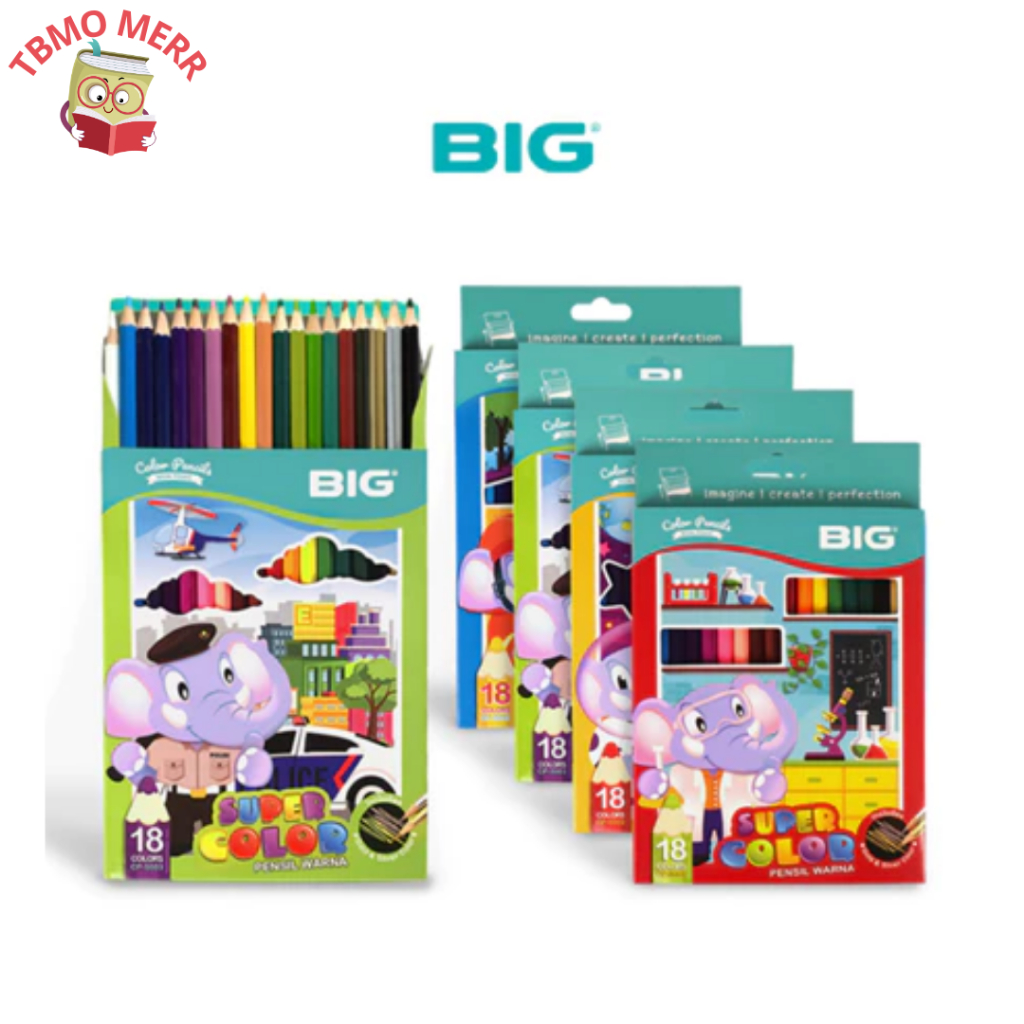 

Big Pensil Warna CP-5003 18 Warna Panjang - Pensil Warna Big