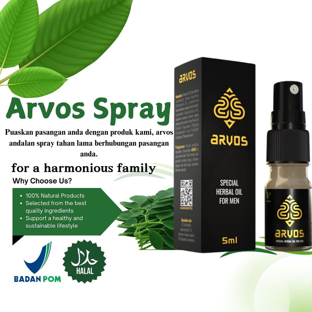 ARVOS SPRAY GOLD buat Tahan lama tanpa kebas BPOM kuat dan tahan lama original