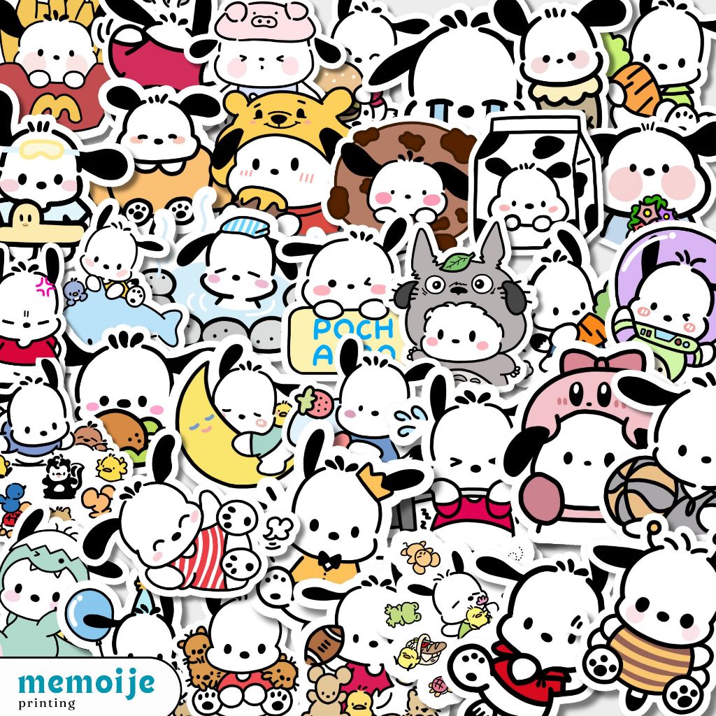 

(50+ PCS) Stiker Pochacco Sanrio Vinyl Waterproof – Sticker Lucu untuk Laptop, Helm, HP, Motor
