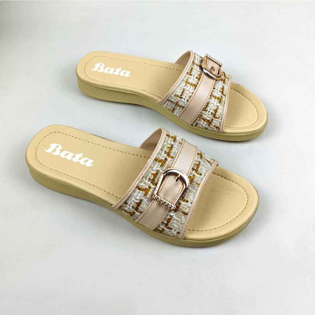 Sandal Slop Wanita Sandal BATA Sendal Selop Wedges Terbaru Kekinian