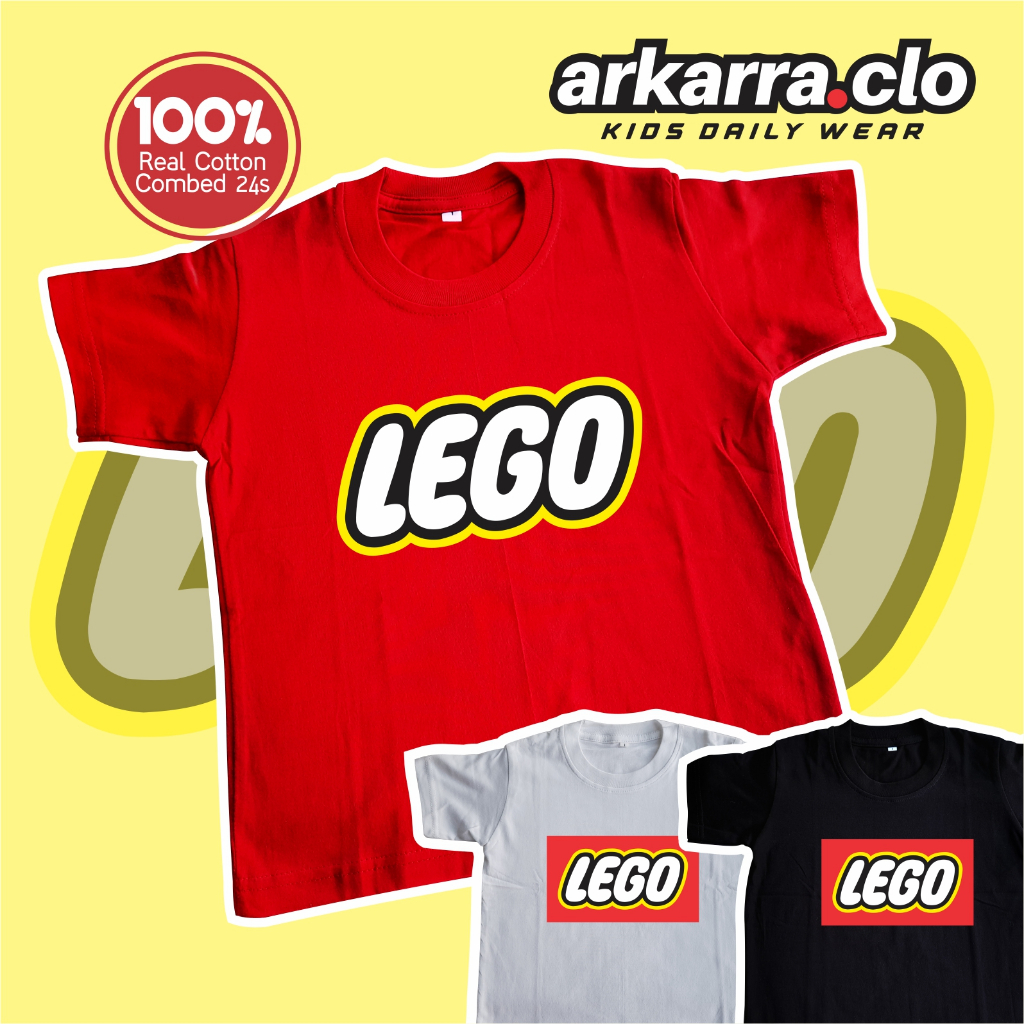 [ARKARRA] Kaos LEGO LOGO Kaos Anak Premium Unisex Kaos Distro Anak Laki