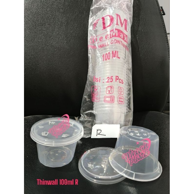 Isi 25pcs THINWALL 100ml R/Thinwall Bulat Cup Puding