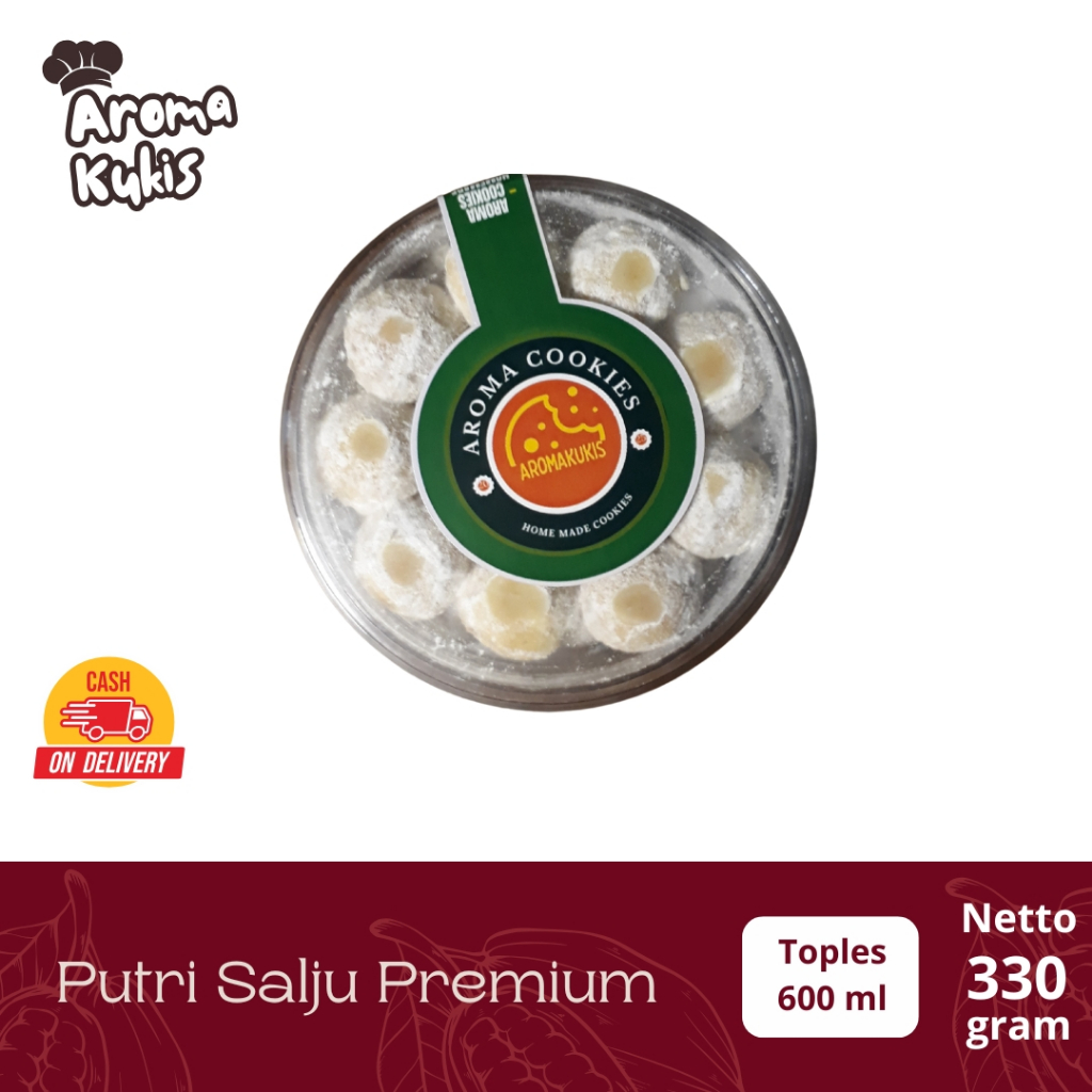 

Aromakukis Kue Salju Premium Toples 600 ml Pas Buat Temen Lebaran