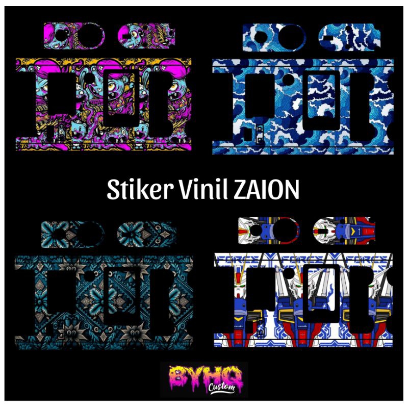 

stiker vinil ZAI0N laminasi doff glosy