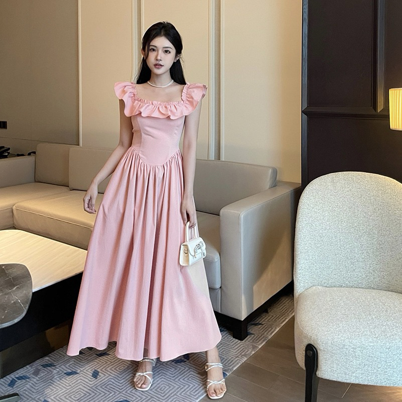 Felicha Maxi Dress Pink & Ivory