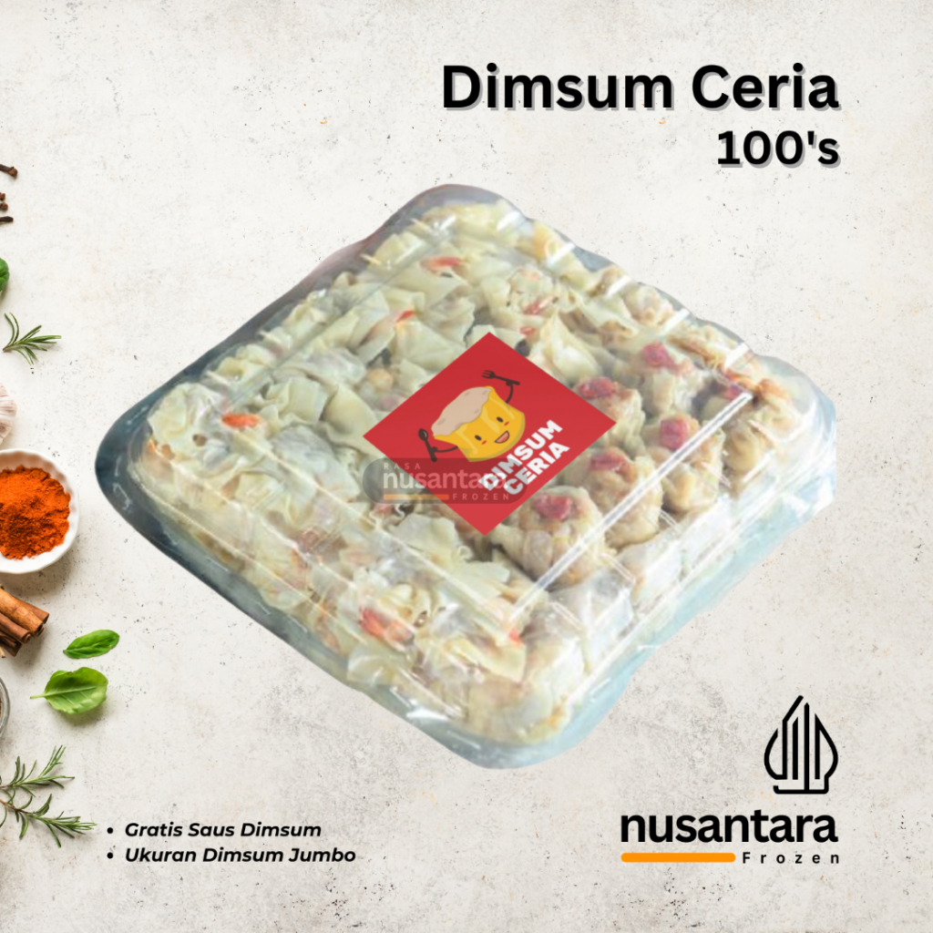 

Dimsum Ceria Jumbo isi 100 pcs Halal Harga Pabrik