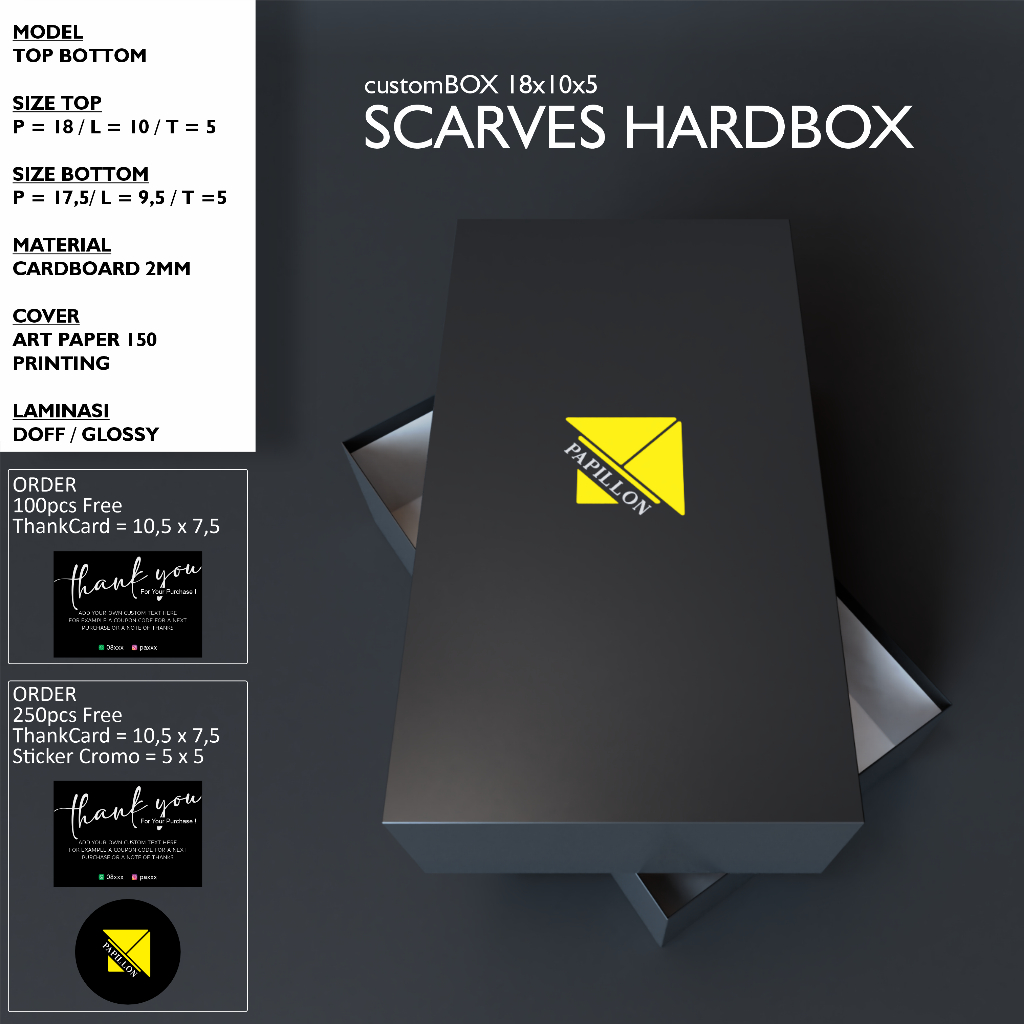 

Premiun CUstom Box Hijab - Scarves Box - hijab box - 8x10x5