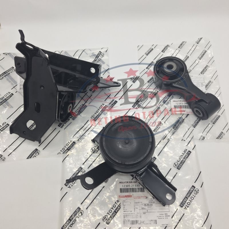 ENGINE MOUNTING DUDUKAN MESIN SET TOYOTA YARIS BAKPAO MANUAL 2006 2007 2008 2009 2010 2011 2012 2013