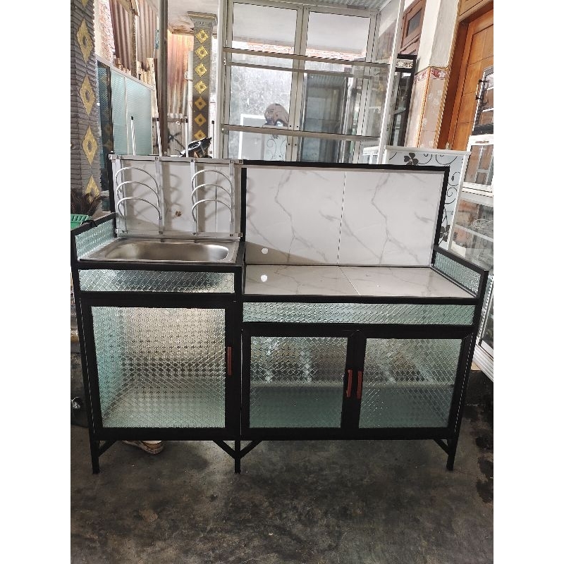 meja kompor dan wastafel simpel ready