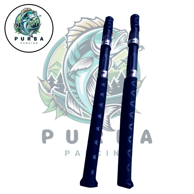 Gagang Joran Pancing Kayu murah Sudah di Bungkus Grip Bakar Panjang 38cm