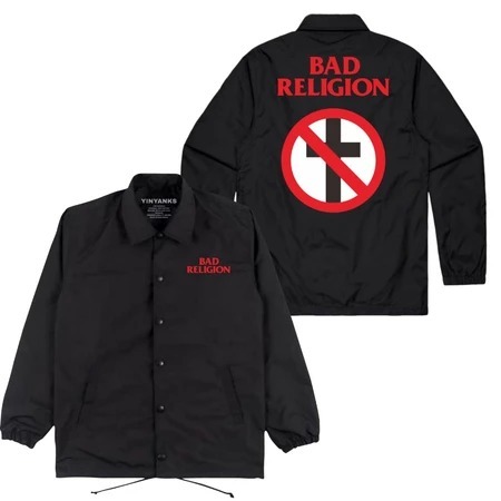 zuro clothing Jacke Coach bad religion logo salip  Jacket Unisex warna Hitam pria dan wanita