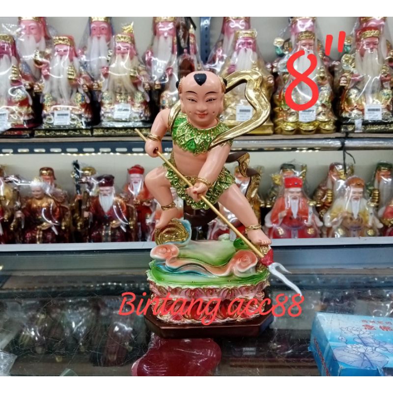 patung dewa naca / nacha / locia  - teratai - fiber - 8inch