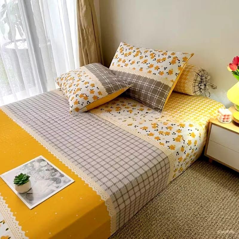 SPREI 180X200X40/200X200X45 ANTI GESER BAHAN KATUN CVC SPREI HOMEMADE