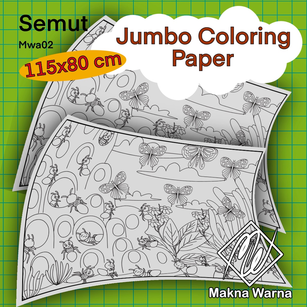 

Jumbo Coloring Paper 115x80 cm - SEMUT Mwa02
