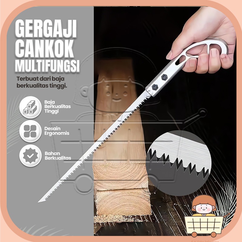 Gergaji ekor ayam gergaji tangan ekspres gergaji kecil gergaji tangan taman berkebun cabang penebang