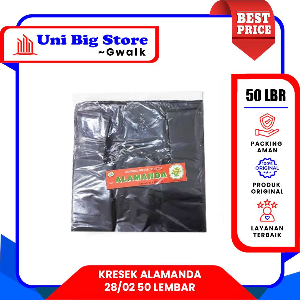 

TAS KANTONG KRESEK ALAMANDA 28 02 48 HITAM - 50 LEMBAR