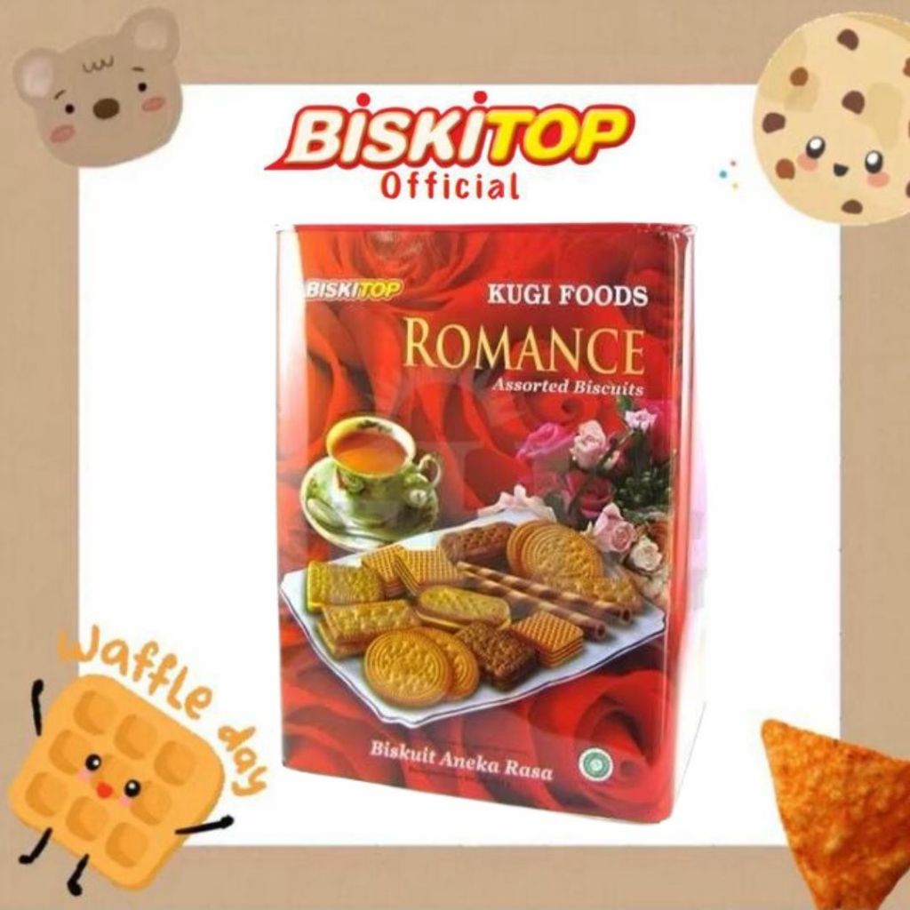 

BISKITOP OFFICIAL - KUGI ROMANCE 700gr Biskuit Kaleng Kotak Lebaran Biscuit Kiloan Murah Kue Waffer Stick Roll hampers lebaran murah enak anak keluarga