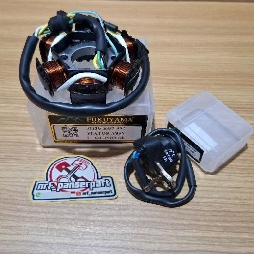 SPUL GL PRO CDI//SPOOL STATER ASSY+FULSER HONDA GLPRO CDI BLACK ENGINE FUKUYAMA