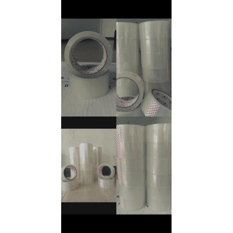 

Lakban bening isi 6 pcs 45mm x 100Yard, bening & coklat