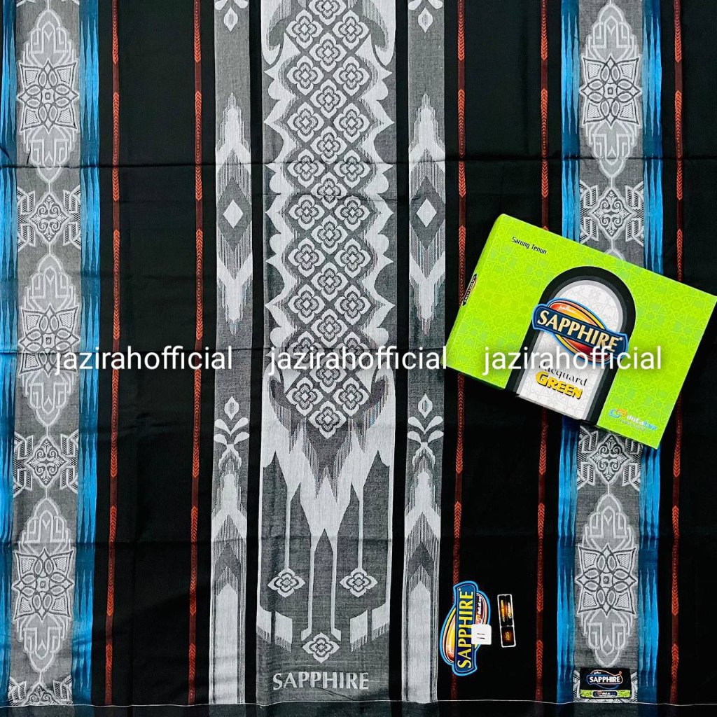 Sarung Sapphire Jacquard Green dan SKD - SDF
