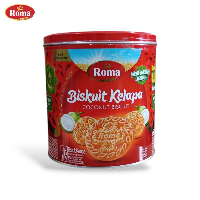 Roma biskuit kelapa kaleng 345gr