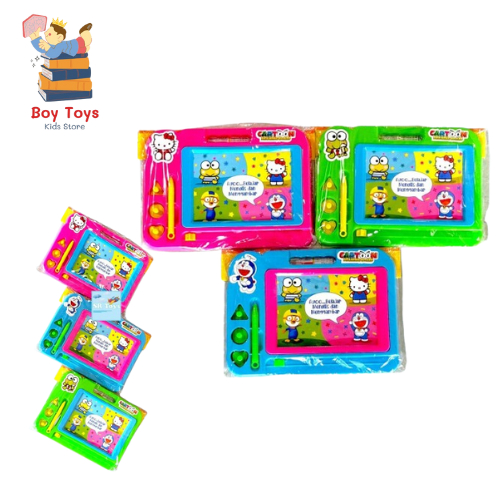 

cartoon drawing board / papan belajar tulis gambar magnet mainan edukasi anak 01001-3