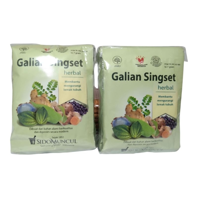 

Jamu Galian Singset Sidomuncul 10's Herbal - Untuk Mengurangi Lemak Tubuh