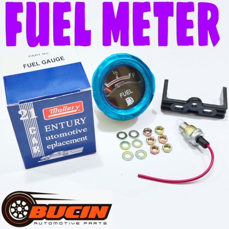 Fuel Meter Indikator Bensin Mobil dan Motor / Ampere Meter Minyak Bensin Universal - Merek Mallory