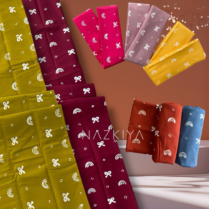 NAZKIYA BATIK - KAIN BATIK CAP - MOTIF PELANGI PITA