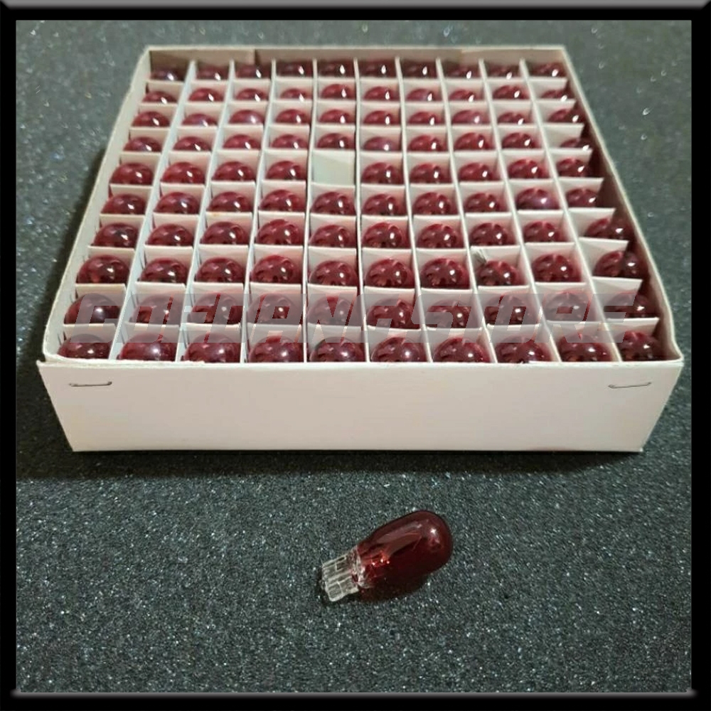 100 PCS BOHLAM SEN/BOHLAM COLOK/BOHLAM TANCAP 12V 10 WATT T13 MERAH MOKINI T13