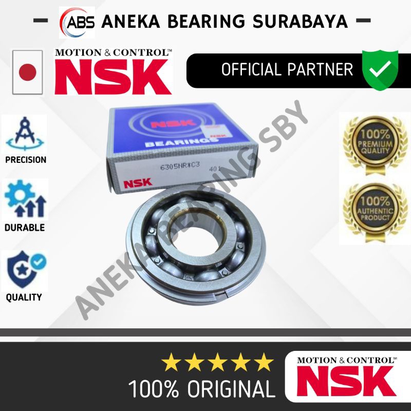 BEARING TRANSMISI 6305NR NSK ORIGINAL 6305 NR RING XEON RC 25X62X17