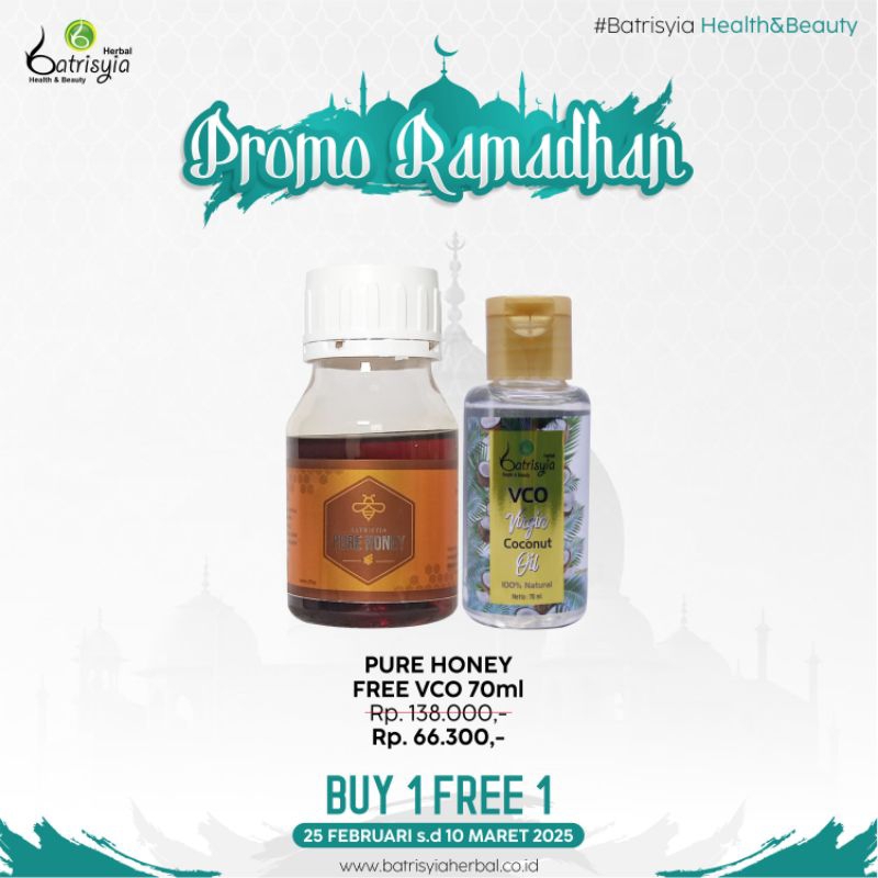 

Batrisyia Pure Honey 270g free VCO 70ml