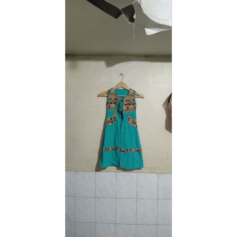 Blazer Hijau Batik Cewek Bekas Pakaian Preloved