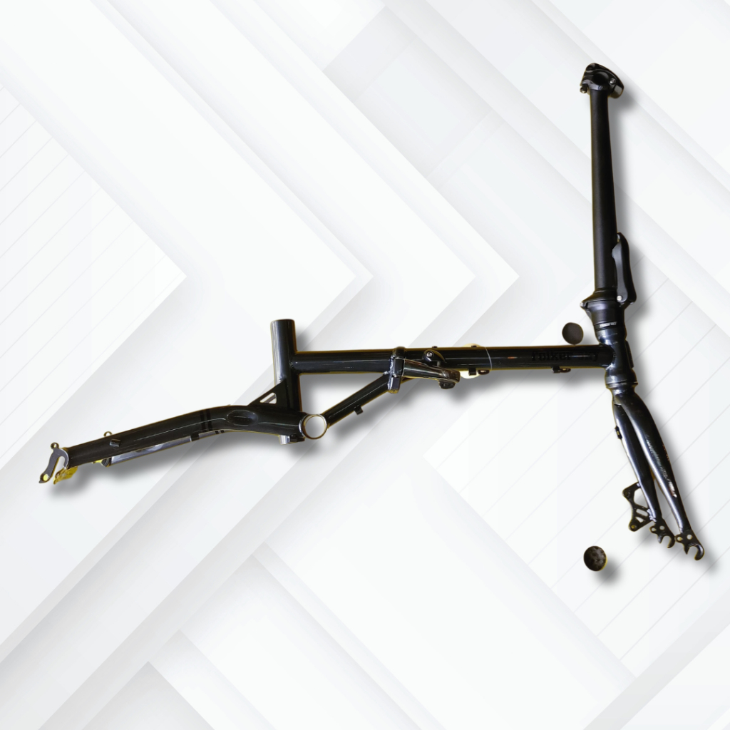 Frame Sepeda Lipat Folker Sky Folding Bike Chromoly Steel Grey Black Original