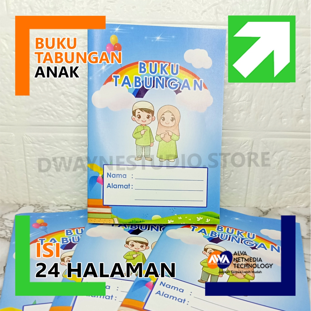 

BUKU TABUNGAN ANAK LUCU KARTUN BERGAMBAR
