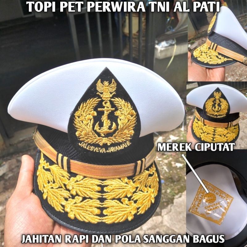 topi pet TNI al perwira pati/topi pet pdu TNI Al pati/pet perwira pati/pet pdu TNI Al perwira