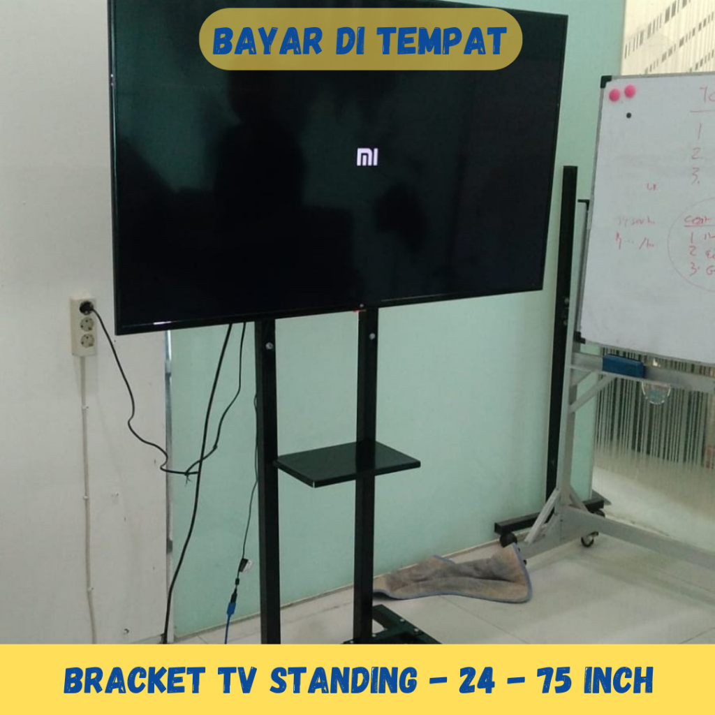 Bracket Stand TV 43-75 Inch – Bisa Diputar, Adjustable & Tahan Lama - Penyangga TV Standing 24-55 In