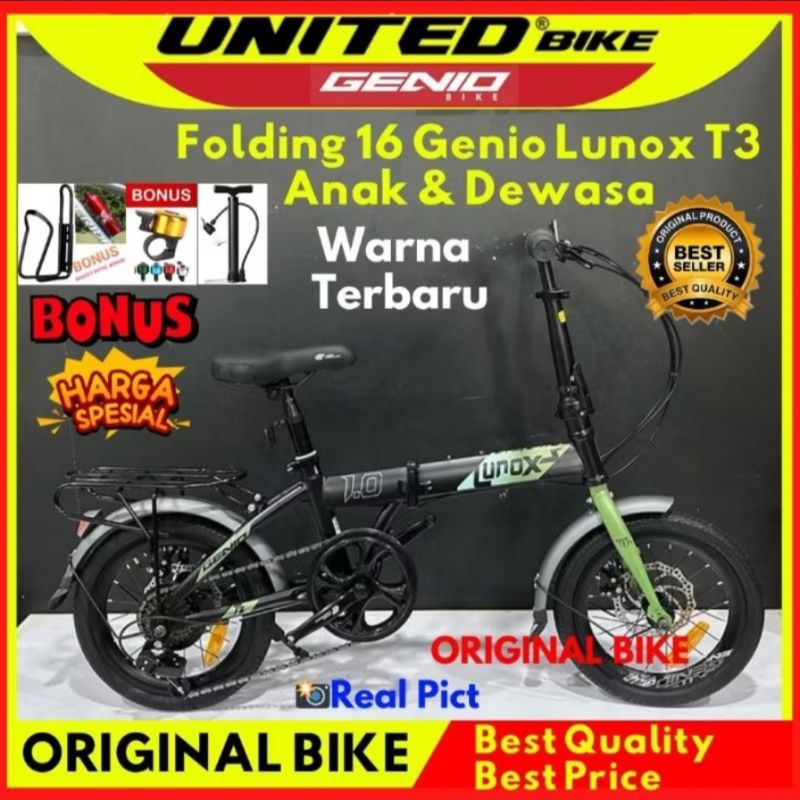 Sepeda Lipat 16 Genio Lunox T3 F371 Terbaru