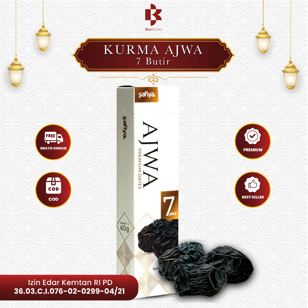 

Kurma Ajwa 7 Butir Kurma Azwa Premium Oleh Oleh Haji Umroh