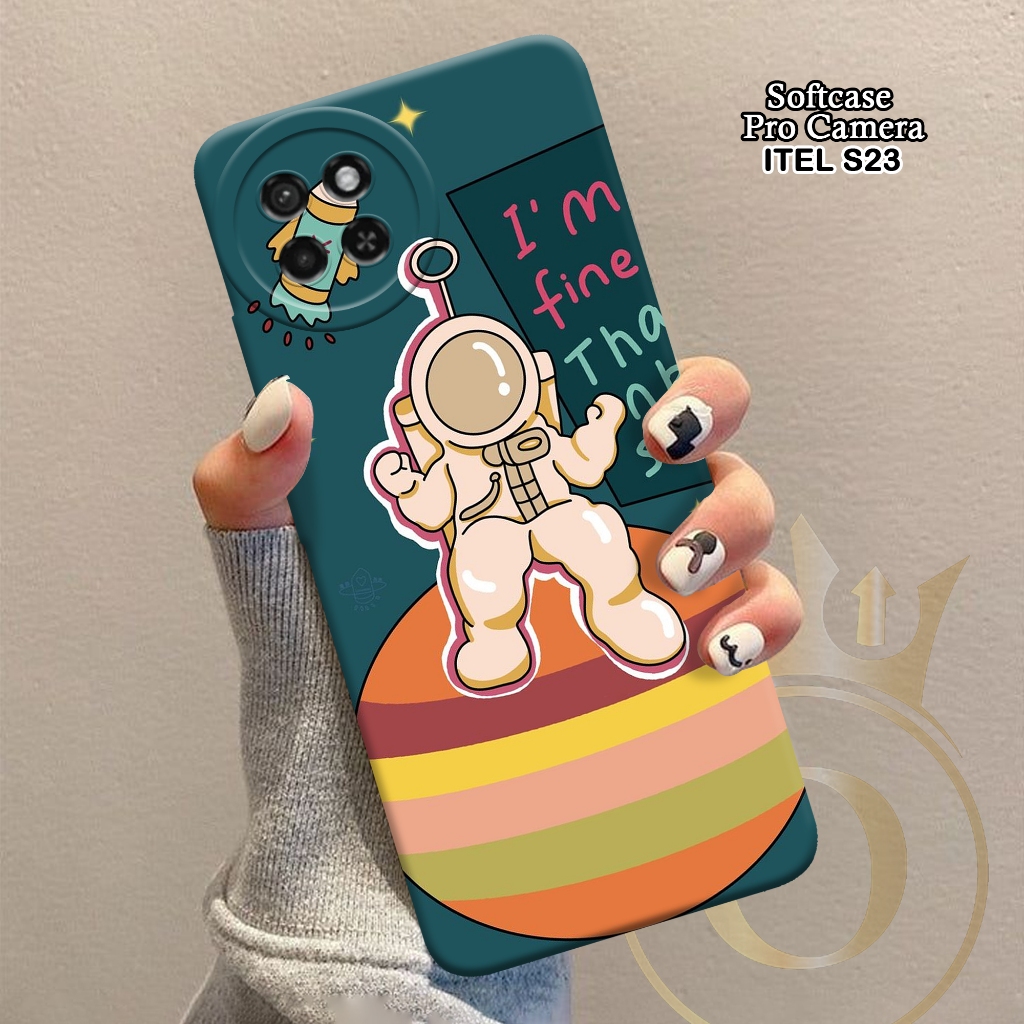 Softcase ITEL S23 - ORORA - Casing ITEL S23  - Motif case Astronot - ITEL - Softcase ITEL S23  Pelin